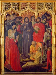 The Resurrection of Lazarus Triptych, Central Panel of Lazarus Rising from His Coffin, 1461