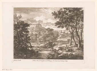Mountain Landscape with Figures by River