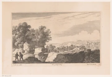 Landscape with Bridge over Rapid River
