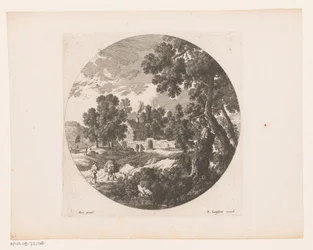 Landscape with Shepherds and Cattle by a House
