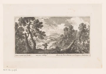 Landscape with Man with Billowing Cloak