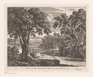 Landscape with River and Walkers