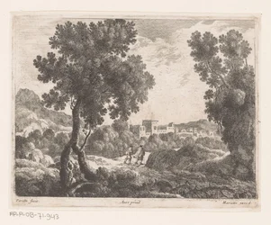Landscape with Two Walkers