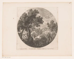 Landscape with Walkers and Figure on Pack Animal