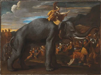Hannibal Crossing the Alps on an Elephant
