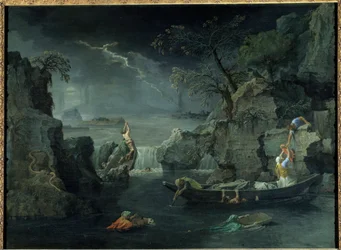 Winter or Deluge. Painting by Nicolas Poussin (1594-1665), circa 1660-1664. Dimensions: 1.18 x 1.60 m.