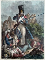 The French Soldier. Engraving by Nicolas Toussaint Charlet