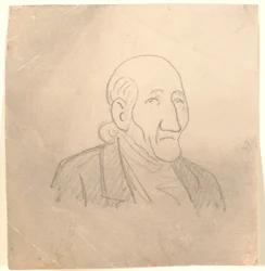 Caricatured Portrait of an Old Man