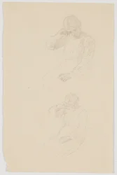 Two Studies of a Seated Young Girl
