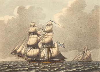 A Russian War Brig with Side Wind