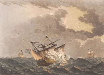 An English Ship Struck by Lightning