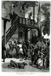 Slaughter of the Jews in Russia, engraved by Gustave Voulquin from Le Journal Illustre, June 1881