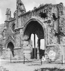 Ruins of the Cathedral, Ypres, Belgium, World War I, c1914-c1918