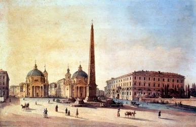 Place of the People, Rome, Italy 1847, Watercolour by Nikanor Grigoryevich Chernetsov