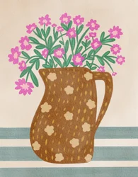 Charming Floral Pitcher