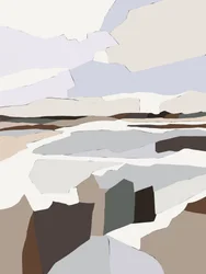 Muted Geometric Landscape