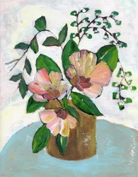 Soft Pink Floral Still Life