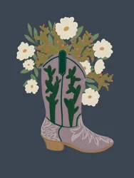 Western Floral Boot