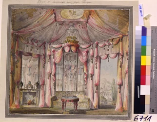 Interior Design for the Boudoir in the Count Bezborodko House in Moscow