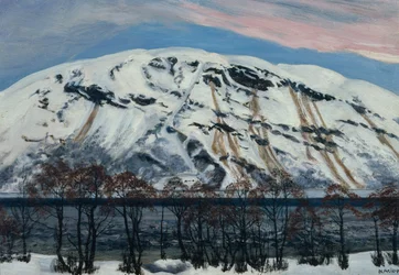Cold April Morning with Avalanche, Snow Mountain