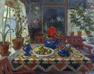 Interior with a Big Blue Pot