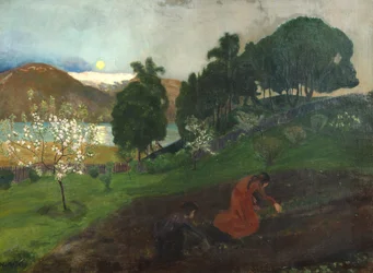 Spring Night in the Garden (Night Work in the Garden)