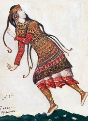 Ultrafashionable Lady. Costume Design for the Ballet The Rite of Spring by I. Stravinsky