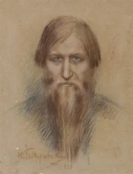 Portrait of the Russian mystic Grigory Rasputin 1869-1916