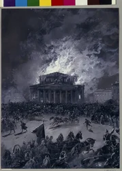 The Fire at the Bolshoi Theatre in Moscow on March 11, 1853