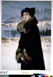 Portrait of the Ballet Dancer Lyudmila Mesaksudi Barash. Painting by Nikolai Petrovich Bogdanov Belsky