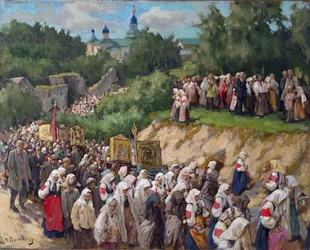 Cross Procession at the Pskovo-Pechersky Dormition Monastery