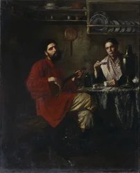Homely scene of peasant life, 1855