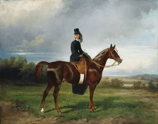 Equestrian Portrait of Seymourina Poirson