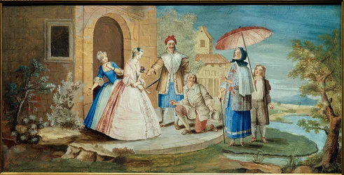 Comedian and Playwright Jean Baptiste Poquelin dit Moliere and His Comedians in Georges Dandin