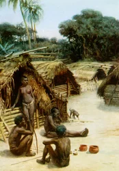 A Village in the New Hebrides, 1908