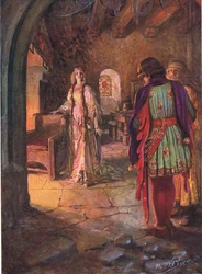 Geraint Had Never Seen So Fair and Sweet a Lady, Illustration from 