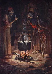 The Weird Sisters, Macbeth, Act IV Scene 1, illustration from 