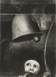 A Mask Sounds the Funeral Knell, Plate Three from To Edgar Poe