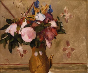 Flowers in a Vase, copy after a painting by Cezanne