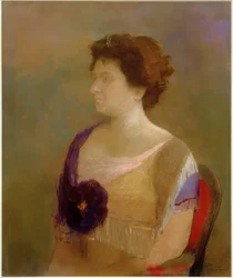 Woman with Flower at the Bodice
