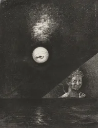 On the Horizon the Angel of Certitude, and in the Somber Heaven a Questioning Eye, plate four from To Edgar Poe