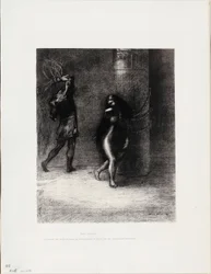 Saint Anthony: "Beneath her long hair, which covered her face, I thought I recognized Ammonaria" (plate 1 of 6)