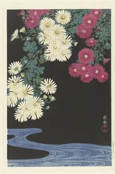 Chrysanthemums and Running Water