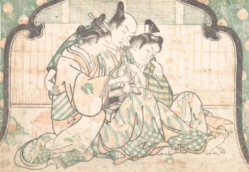 A Young Man Seated Between Two Women, ca. 1749