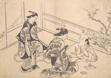 The Actor Ichimura Takenojo Reclining on a Balcony