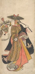 Actor Sanogawa Ichimatsu as a Courtesan during the Tanabata Festival