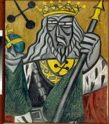 King of Clubs (Painting by Olga Vladimirovna Rozanova)
