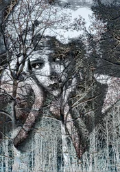 Winter Portrait in Negative