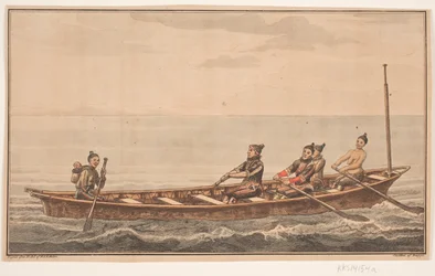 Boat. Illustration to W.A. Graah. Expedition to the east coast of Greenland