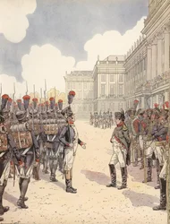 Napoleon Being Approached by a Nervous Lieutenant During a Parade at Schoenbrunn